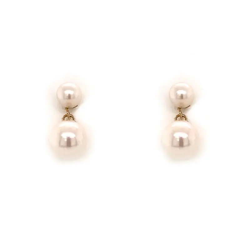 9ct Gold Pearl Drop Earrings