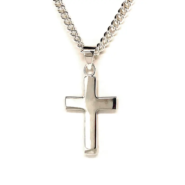 Traditional Silver Cross and Chain