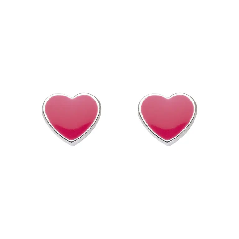Kit Heath Pink Heart Studs