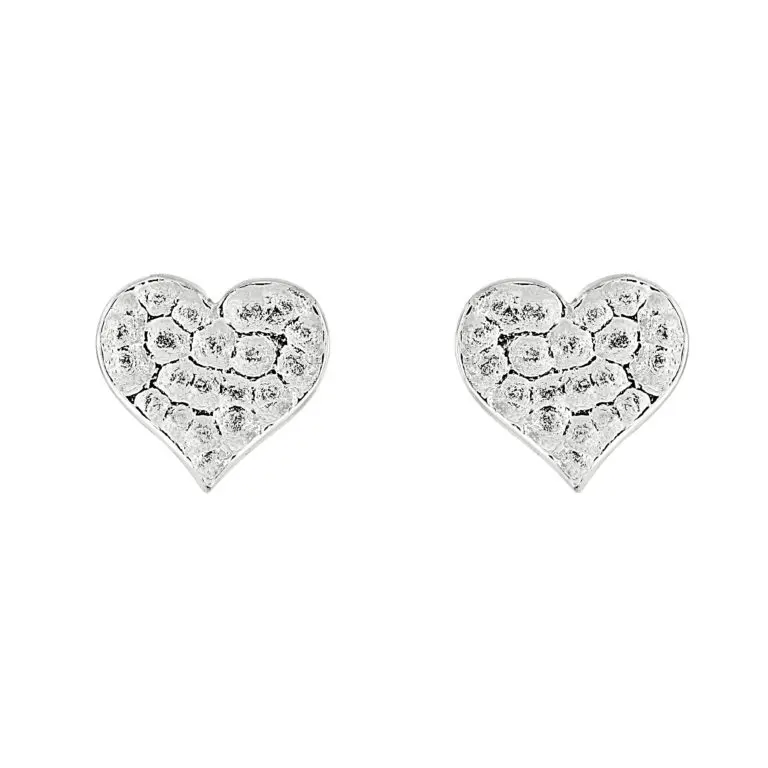 Kit Heath Hammered Heart Studs