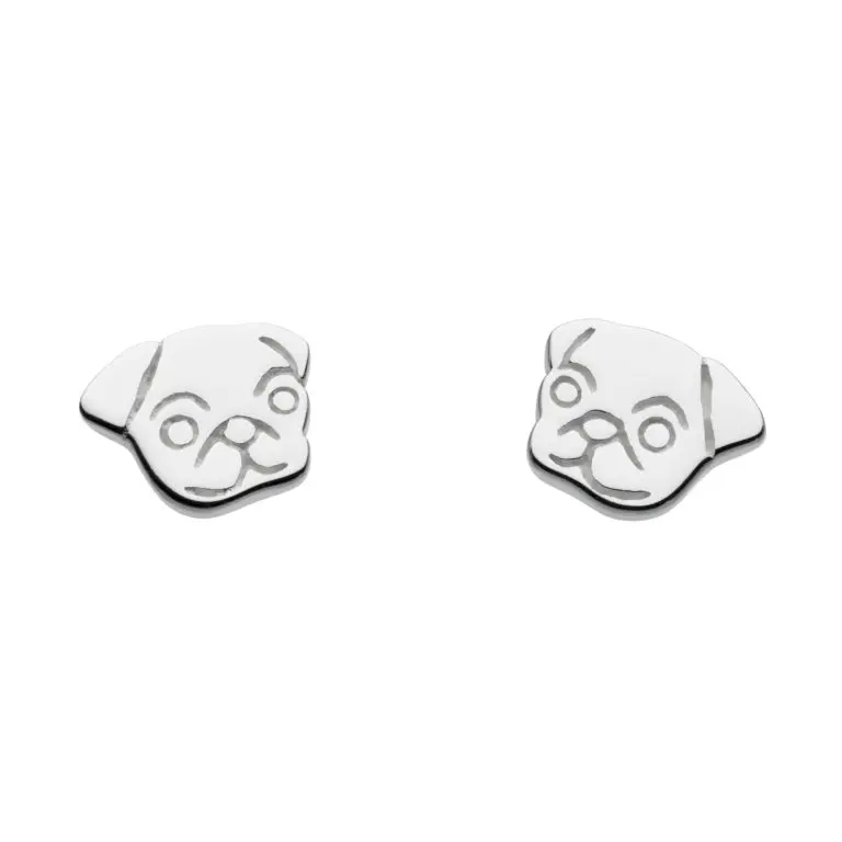 Kit Heath Silver Pug Studs