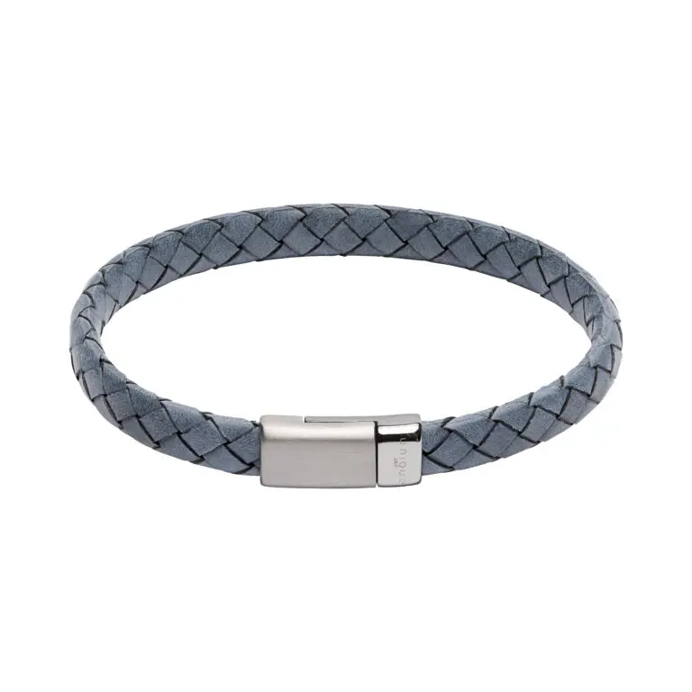 Unique Blue Leather Bracelet