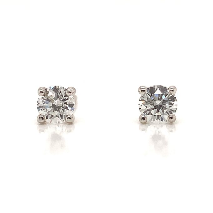 0.50 Carat White Gold Diamond Studs