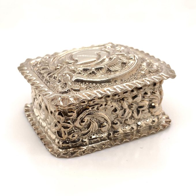 Antique Silver Pill Box