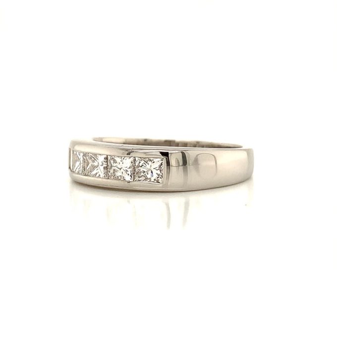 Platinum and Diamond Five Stone Eternity Ring - Image 2