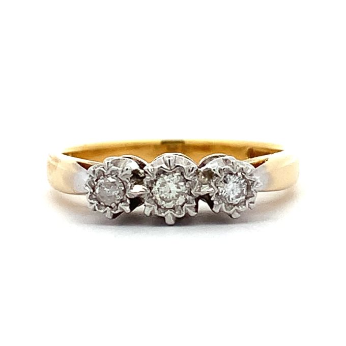 18 Carat Gold Trilogy Ring