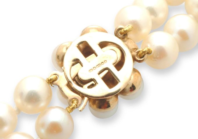 Two Row Cultured Pearl Necklace - Image 3