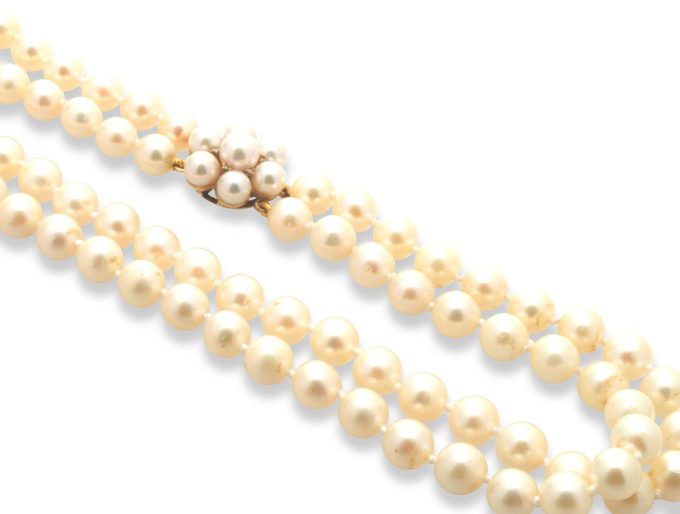 Two Row Cultured Pearl Necklace