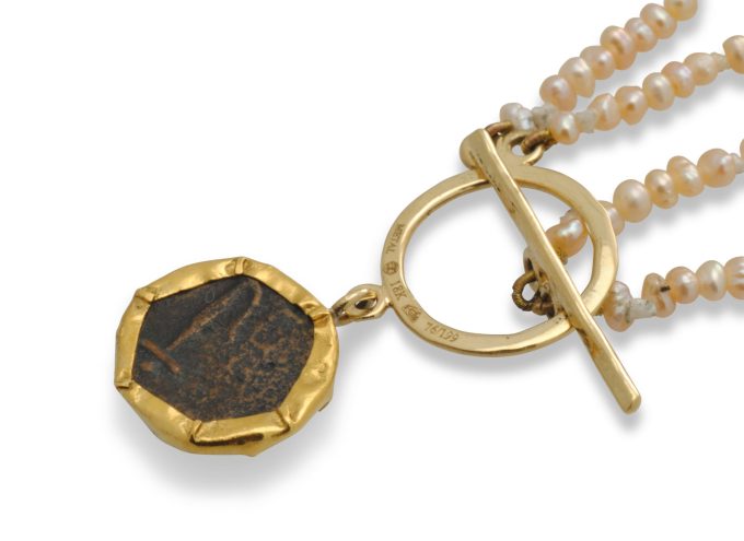Seed Pearl Coin Necklace - Image 2