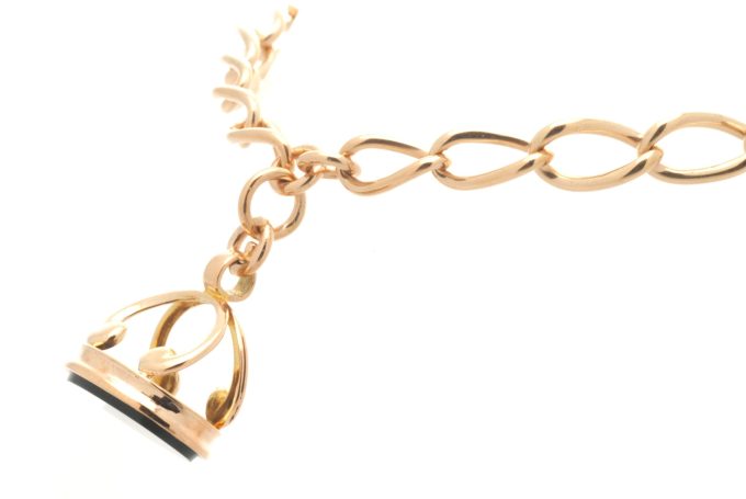 9 Carat Gold Graduated Chain with Fob - Image 3