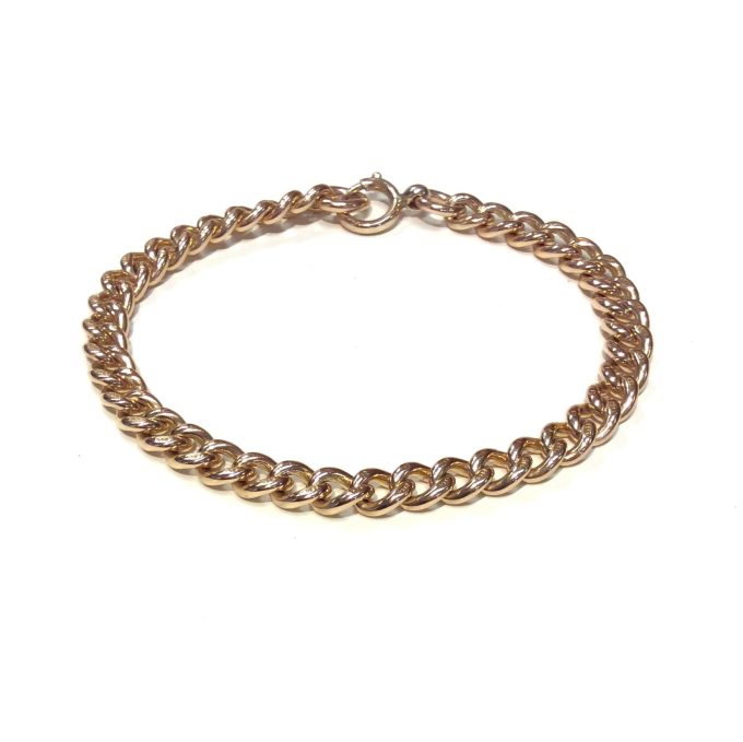 Rose Gold Antique Curb Bracelet