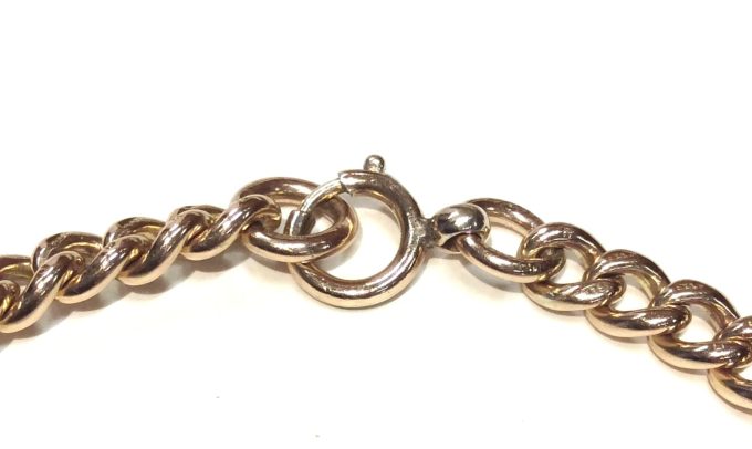 Rose Gold Antique Curb Bracelet - Image 2