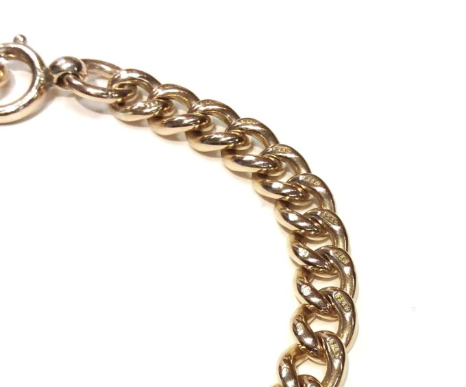 Rose Gold Antique Curb Bracelet - Image 3