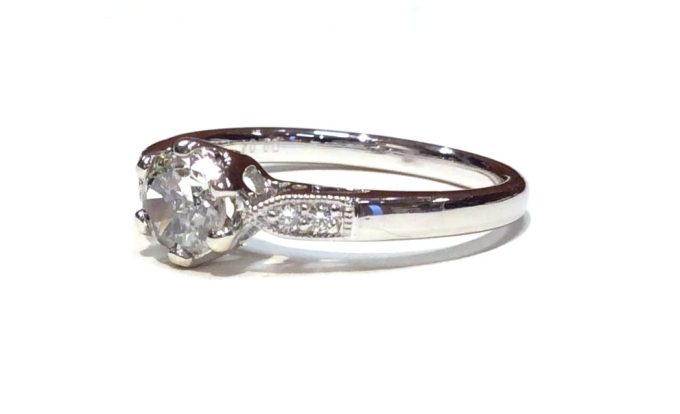 0.54ct Diamond Platinum Solitaire Ring - Image 2