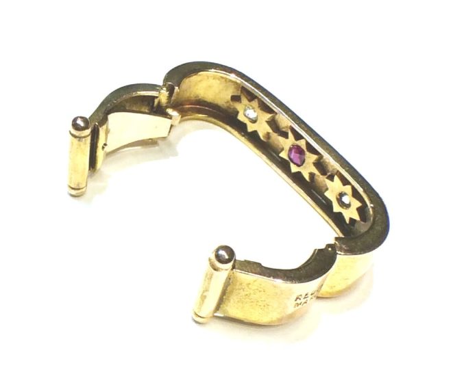 Victorian Ruby Scarf Ring - Image 4