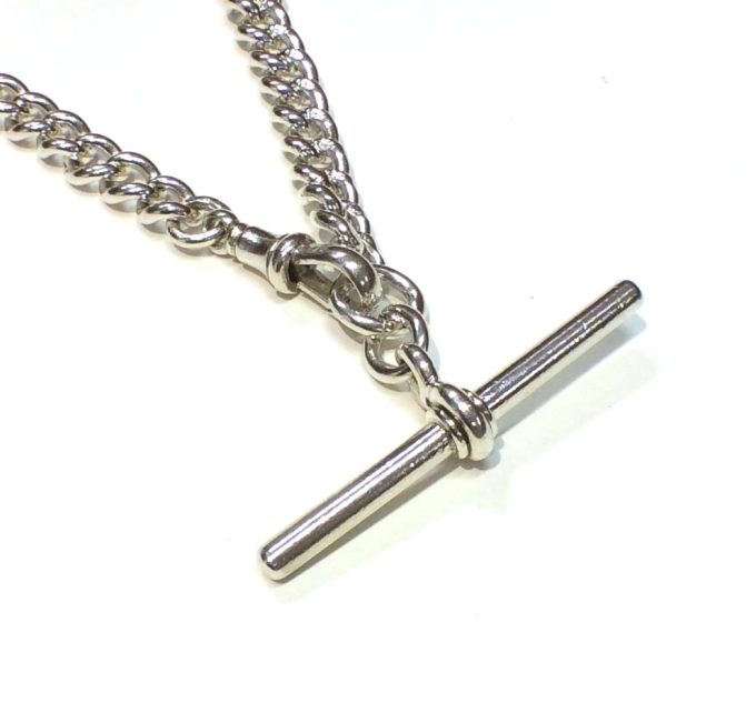 Antique Silver Watch Chain - Image 2