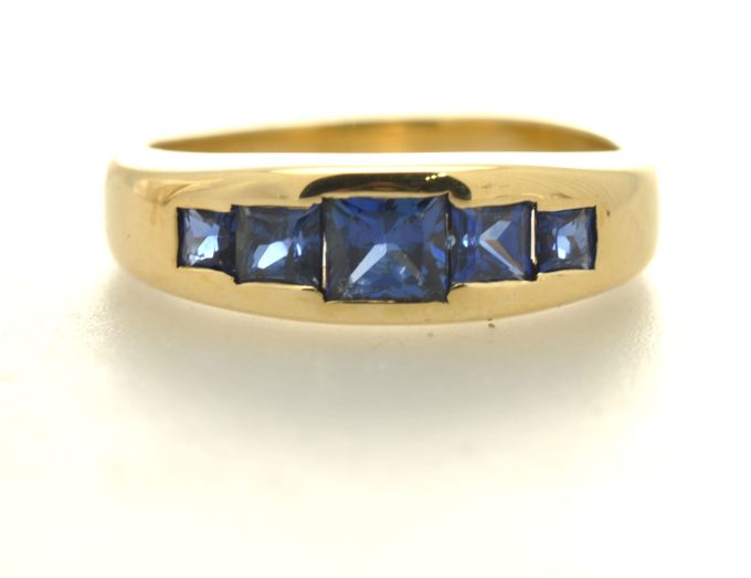 Sapphire Eternity Style Ring