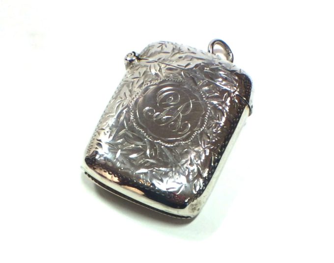 Antique Silver Vesta Case