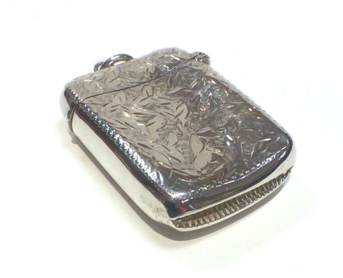 Antique Silver Vesta Case - Image 2