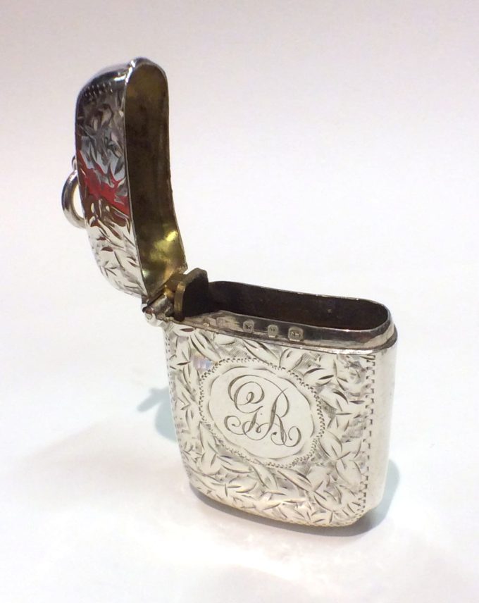 Antique Silver Vesta Case - Image 5