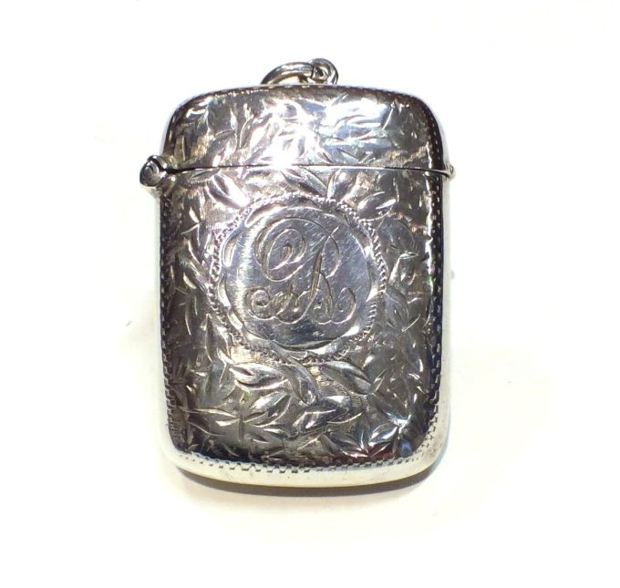 Antique Silver Vesta Case - Image 3