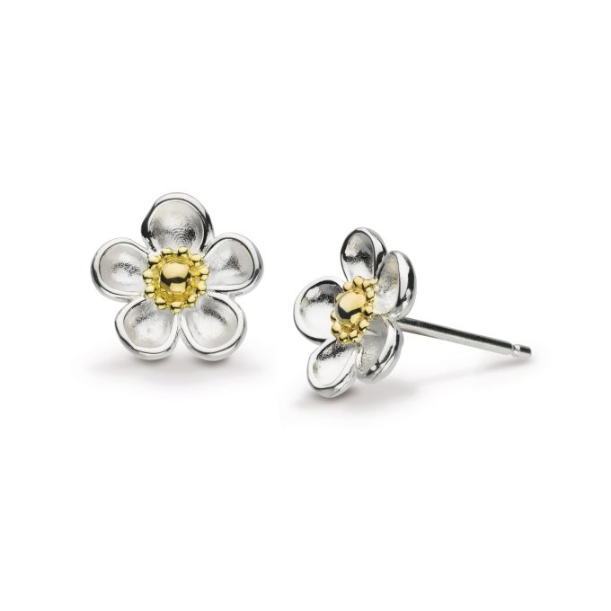 Wood Rose Large Stud Earrings by Kit Heath