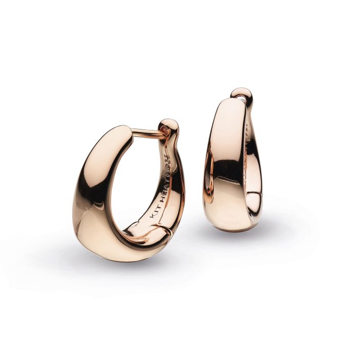 Kit Heath Bevel Rose Hoop Earrings