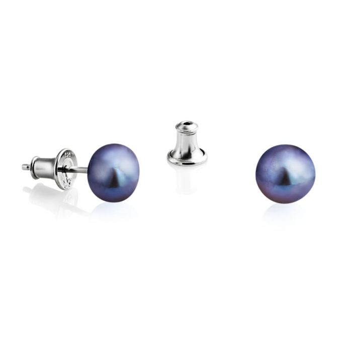 Jersey Pearl 7mm Peacock Stud Earrings