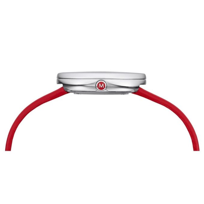 Mondaine Mini Giant Red Strap Watch - Image 5