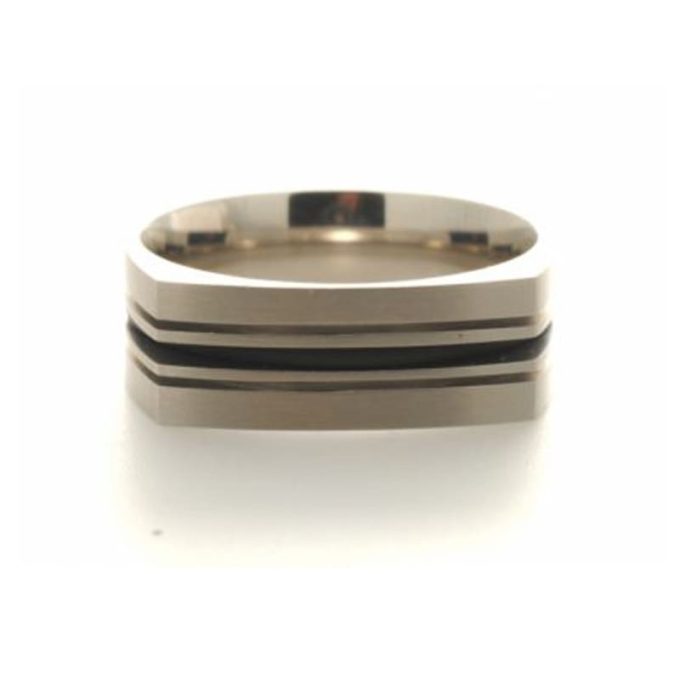 Unique Titanium and Rubber Ring