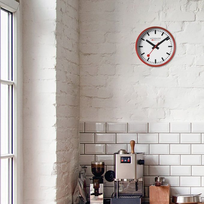 Mondaine Red Wall Clock 25cm - Image 2