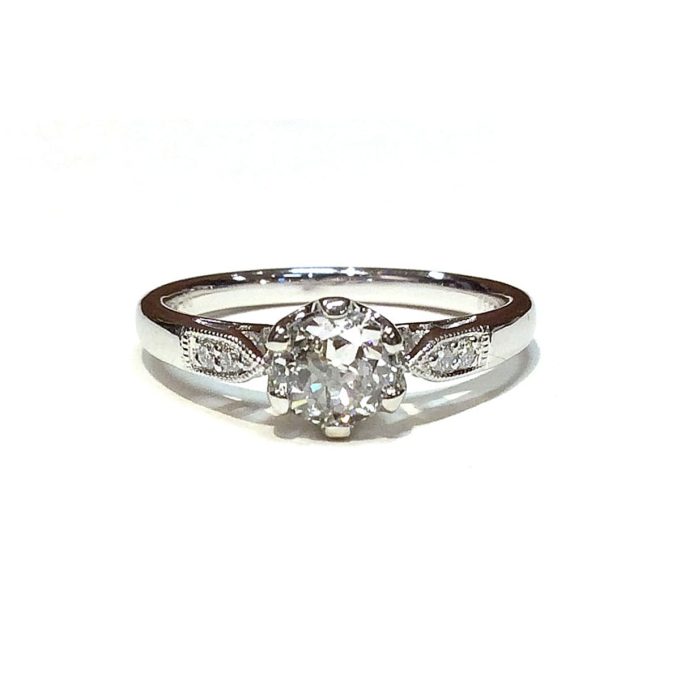 0.54ct Diamond Platinum Solitaire Ring