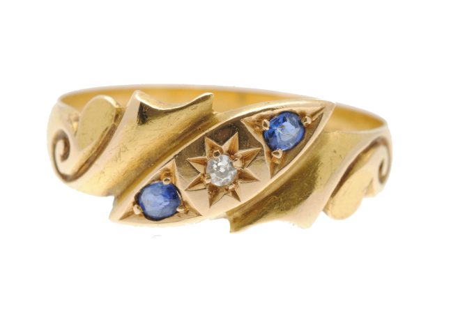 Sapphire and Diamond Ring