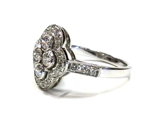 Vintage Style Diamond Dress Ring - Image 3