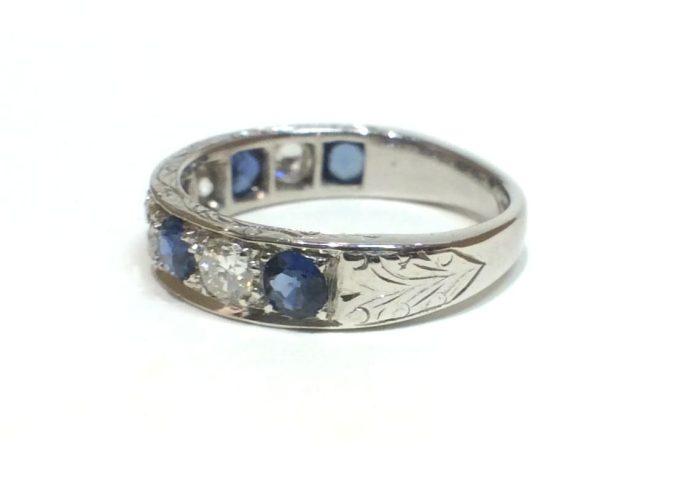 Vintage Sapphire and Diamond Eternity Ring - Image 3