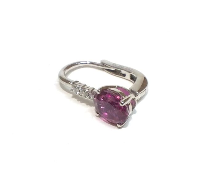 Ruby and Diamond Drop Earrings - Image 2