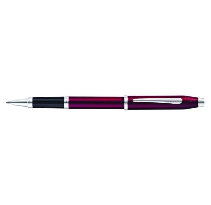 Century II Plum Lacquer Roller ball Pen With Polished Rhodium Plated Appointments