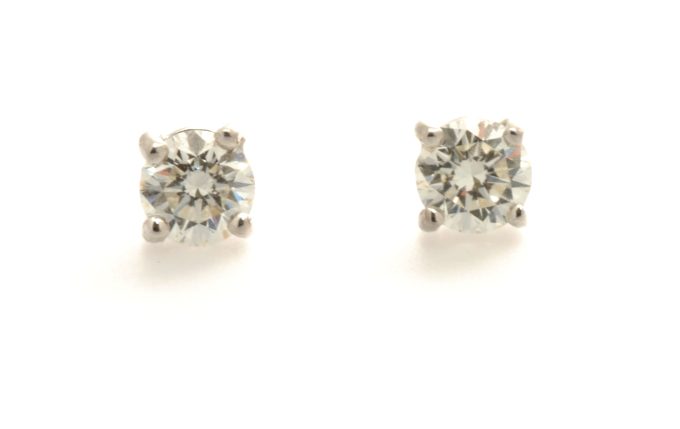 Classic Diamond Stud Earrings in White Gold