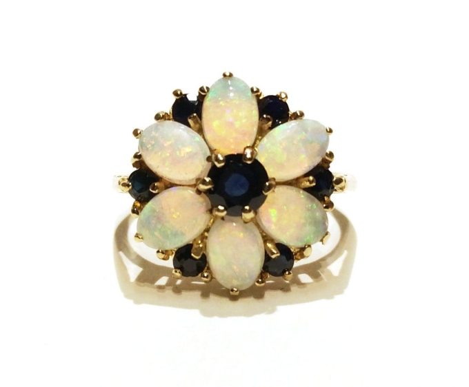 Opal and Sapphire Vintage Ring