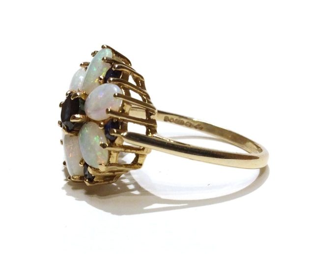 Opal and Sapphire Vintage Ring - Image 2