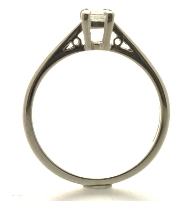 White Gold Princess Cut Diamond Solitaire - Image 4