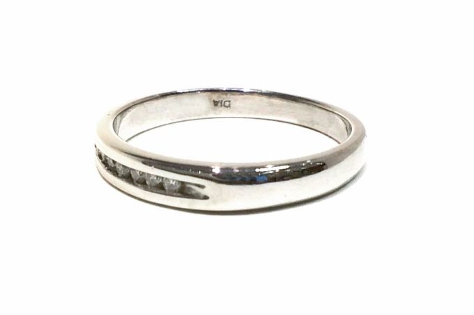 Platinum Diamond Channel Ring