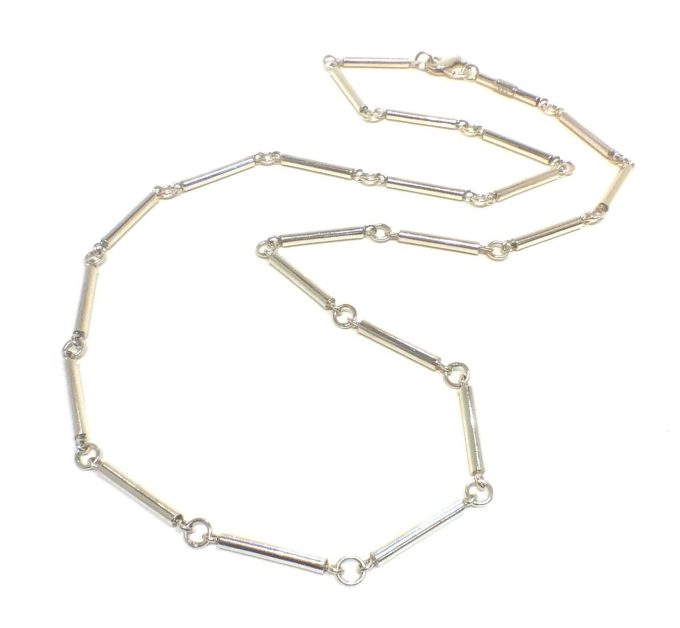 Sterling Silver Bar link Chain - Image 3