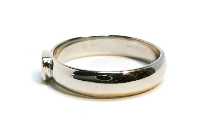 Diamond Set Platinum Band - Image 3
