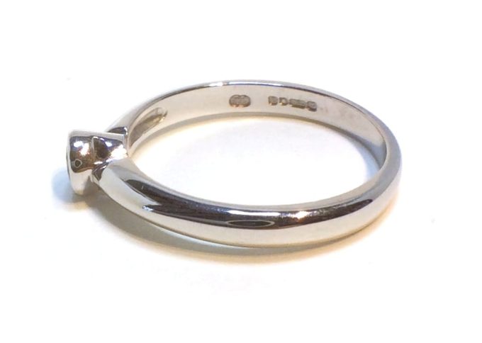Platinum Diamond Solitaire Ring - Image 3