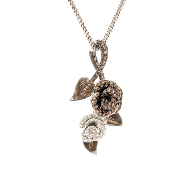 Asprey Diamond Rose Pendant - Image 3