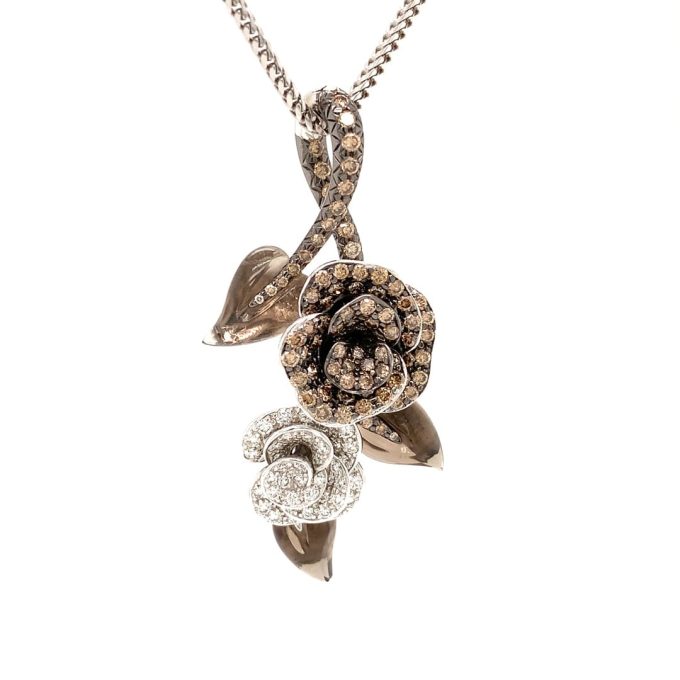Asprey Diamond Rose Pendant
