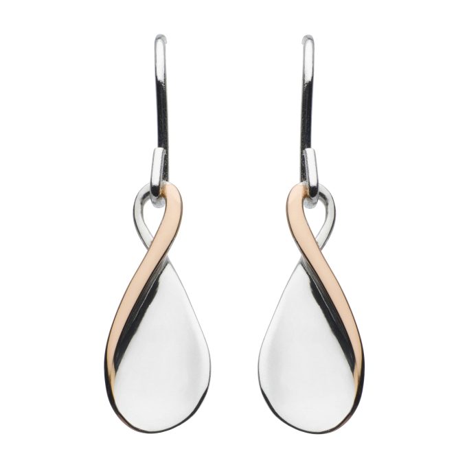 Kit Heath Twisted Petal Rose Gold Plate Earrings