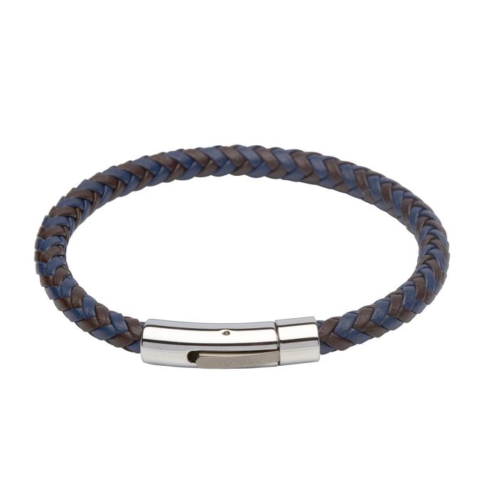 Unique Brown / Blue Leather Bracelet