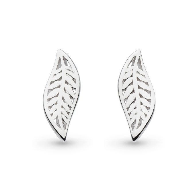Kit Heath Small Leaf Stud Earrings